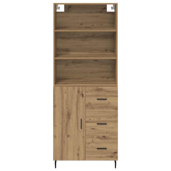 vidaXL Highboard so zásuvkou Remeselný dub 69,5 x 34 x 180 cm – Obrázok 8