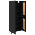 vidaXL Highboard 2 pcs Čierny dub Kompozitné drevo – Obrázok 5