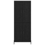 vidaXL Highboard 2 pcs Čierny dub Kompozitné drevo – Obrázok 8