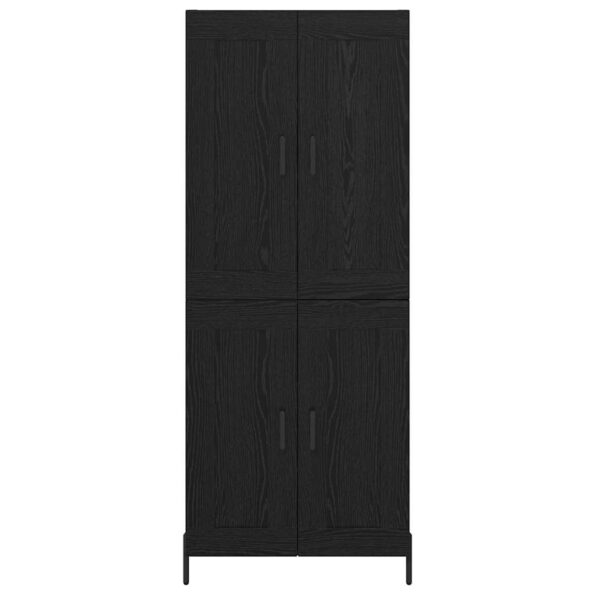 vidaXL Highboard 2 pcs Čierny dub Kompozitné drevo – Obrázok 8