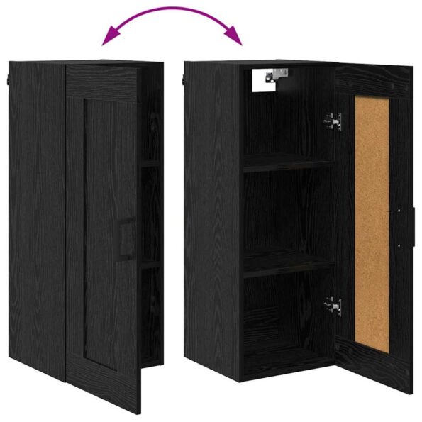 vidaXL Highboard Čierny dub 34,5 x 34 x 180 cm Kompozitné drevo – Obrázok 13
