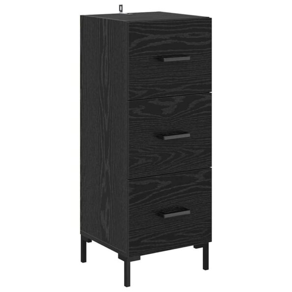 vidaXL Highboard Čierny dub 34,5 x 34 x 180 cm Kompozitné drevo – Obrázok 6