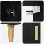 vidaXL Highboard Čierny dub 69,5 x 32,5 x 180 cm Kompozitné drevo – Obrázok 11