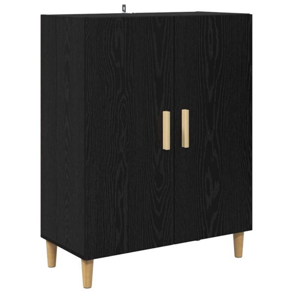vidaXL Highboard Čierny dub 69,5 x 32,5 x 180 cm Kompozitné drevo – Obrázok 6