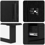 vidaXL Highboard Nástenný 2 pcs Čierny dub Kompozitné drevo – Obrázok 11