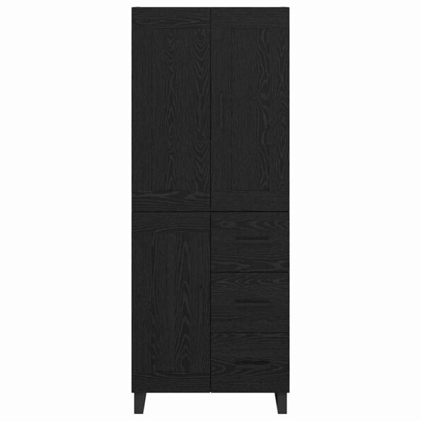 vidaXL Highboard Nástenný 2 pcs Čierny dub Kompozitné drevo – Obrázok 8