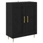 vidaXL Highboard Čierny dub 69,5 x 34 x 180 cm Kompozitné drevo – Obrázok 6