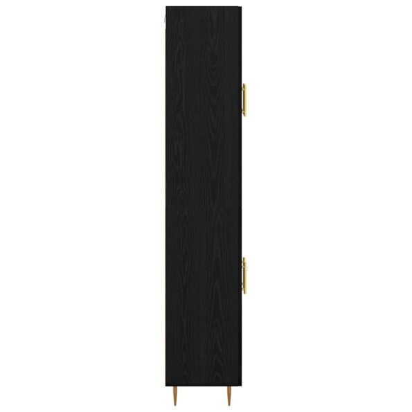 vidaXL Highboard Čierny dub 69,5 x 34 x 180 cm Kompozitné drevo – Obrázok 9