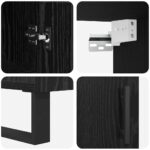 vidaXL Highboard Čierny dub 34,5 x 34 x 180 cm Kompozitné drevo – Obrázok 11