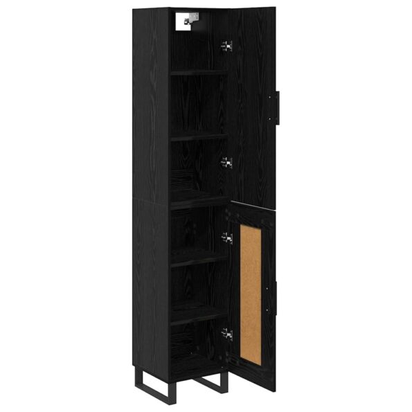 vidaXL Highboard Čierny dub 34,5 x 34 x 180 cm Kompozitné drevo – Obrázok 5