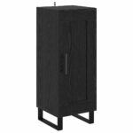 vidaXL Highboard Čierny dub 34,5 x 34 x 180 cm Kompozitné drevo – Obrázok 6