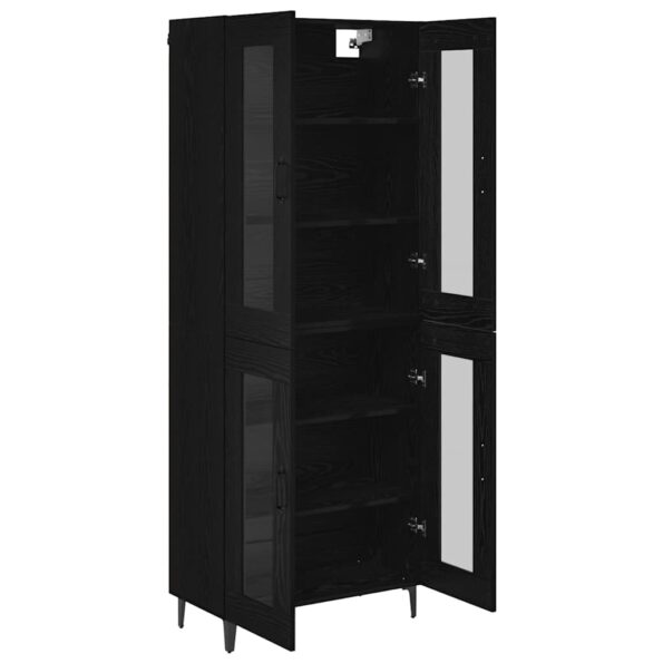 vidaXL Highboard Čierny dub 69,5 x 34 x 180 cm Kompozitné drevo – Obrázok 5