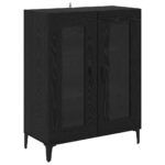 vidaXL Highboard Čierny dub 69,5 x 34 x 180 cm Kompozitné drevo – Obrázok 6