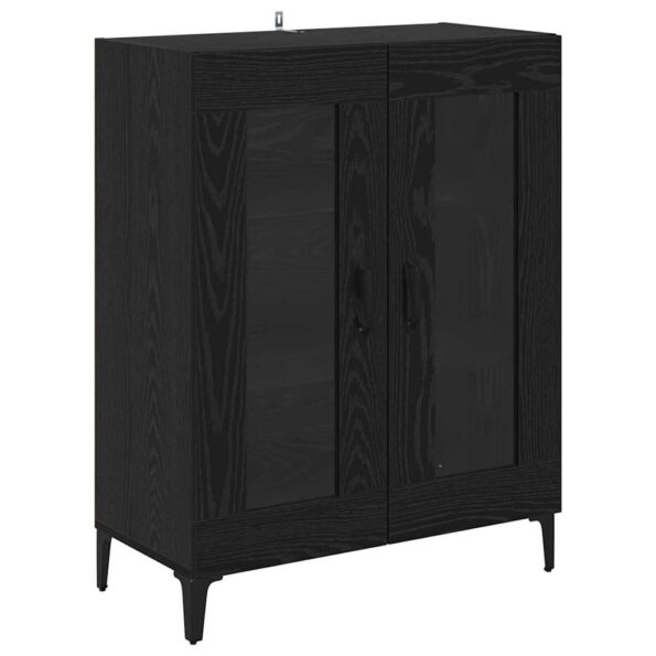 vidaXL Highboard Čierny dub 69,5 x 34 x 180 cm Kompozitné drevo – Obrázok 6