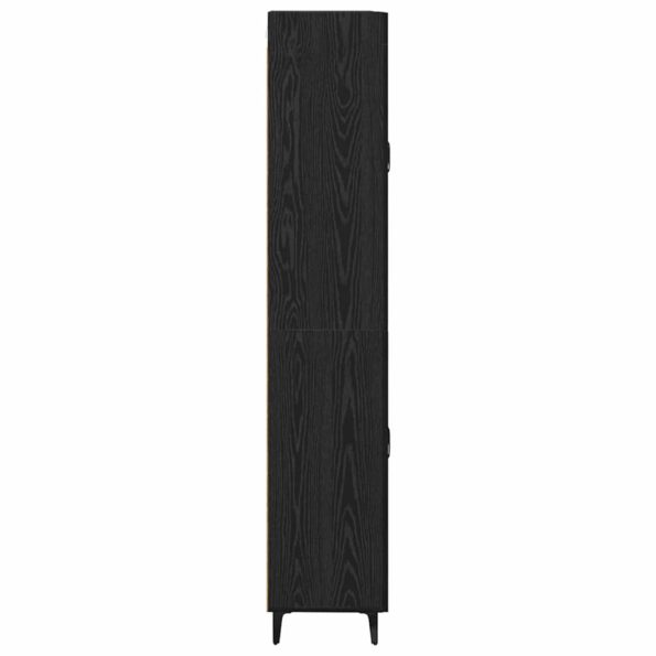 vidaXL Highboard Čierny dub 69,5 x 34 x 180 cm Kompozitné drevo – Obrázok 9