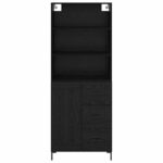 vidaXL Highboard Nástenný 2 pcs Čierny dub Kompozitné drevo – Obrázok 8