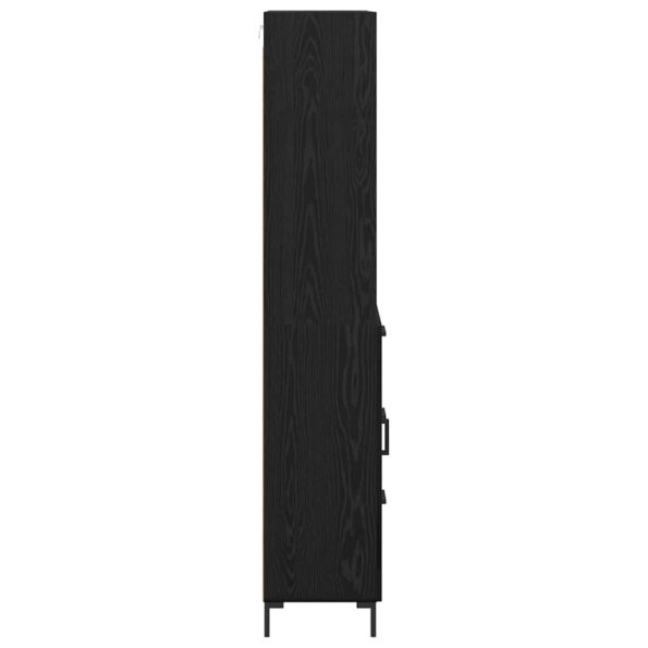 vidaXL Highboard Nástenný 2 pcs Čierny dub Kompozitné drevo – Obrázok 9