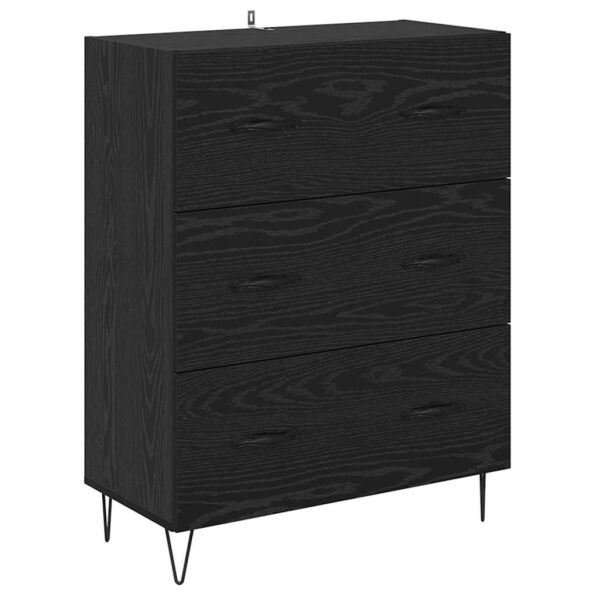 vidaXL Highboard Čierny dub 69,5 x 34 x 180 cm Kompozitné drevo – Obrázok 6