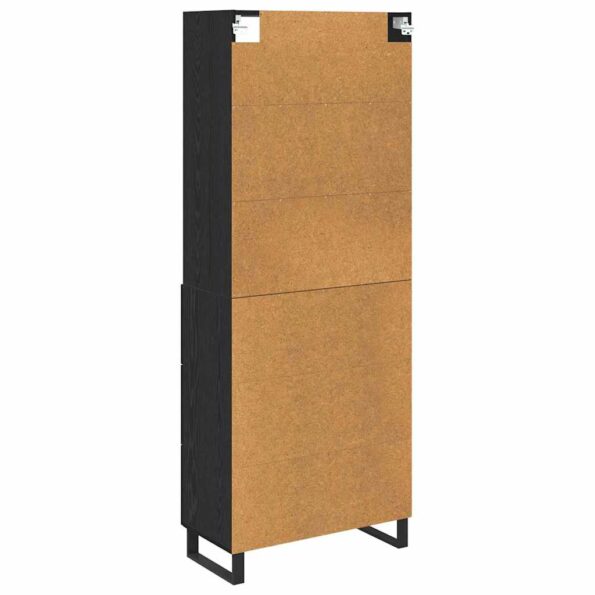 vidaXL Highboard Nástenný 2 pcs Čierny dub Kompozitné drevo – Obrázok 10