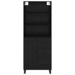 vidaXL Highboard Nástenný 2 pcs Čierny dub Kompozitné drevo – Obrázok 8