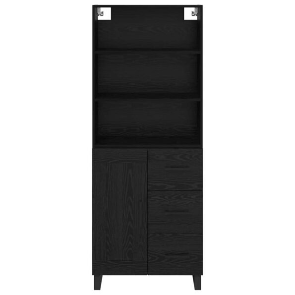 vidaXL Highboard Nástenný 2 pcs Čierny dub Kompozitné drevo – Obrázok 8