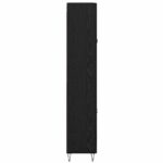 vidaXL Highboard so zásuvkou 2 pcs Čierny dub Konštrukčné drevo a sklo – Obrázok 9
