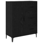vidaXL Highboard Čierny dub 69,5 x 34 x 180 cm Kompozitné drevo – Obrázok 6