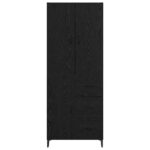 vidaXL Highboard Čierny dub 69,5 x 34 x 180 cm Kompozitné drevo – Obrázok 8