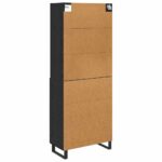 vidaXL Highboard so zásuvkou 2 pcs Čierny dub Kompozitné drevo – Obrázok 10