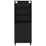 vidaXL Highboard so zásuvkou 2 pcs Čierny dub Kompozitné drevo – Obrázok 8