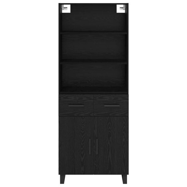 vidaXL Highboard so zásuvkou 2 pcs Čierny dub Kompozitné drevo – Obrázok 8