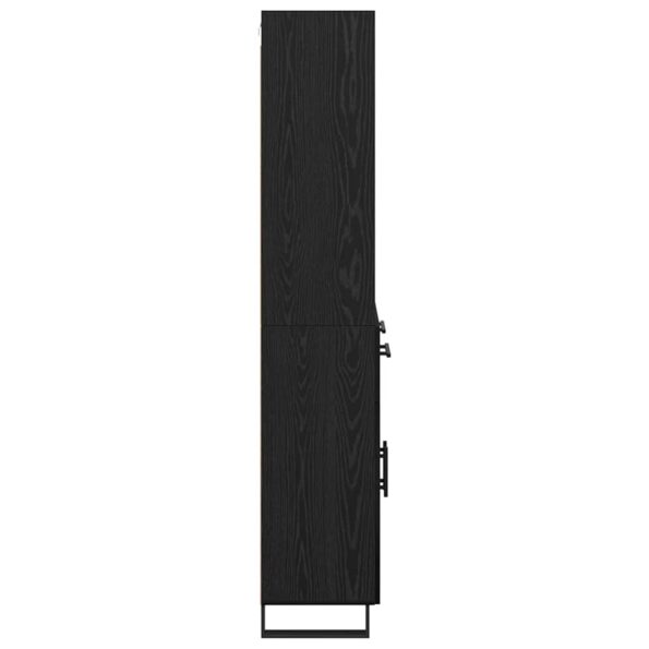 vidaXL Highboard so zásuvkou 2 pcs Čierny dub Kompozitné drevo – Obrázok 9