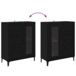 vidaXL Highboard Čierny dub 69,5 x 34 x 180 cm Kompozitné drevo – Obrázok 13