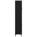 vidaXL Highboard Čierny dub 69,5 x 34 x 180 cm Kompozitné drevo – Obrázok 9