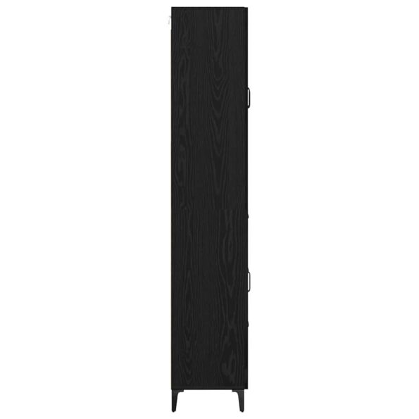 vidaXL Highboard Čierny dub 69,5 x 34 x 180 cm Kompozitné drevo – Obrázok 9