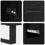vidaXL Highboard 2 pcs Čierny dub Drevovláknitá doska a sklo – Obrázok 11
