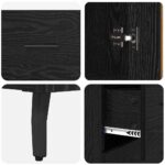 vidaXL Highboard 2 pcs Čierny dub Drevovláknitá doska a sklo – Obrázok 10