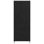 vidaXL Highboard 2 pcs Čierny dub Drevovláknitá doska a sklo – Obrázok 7
