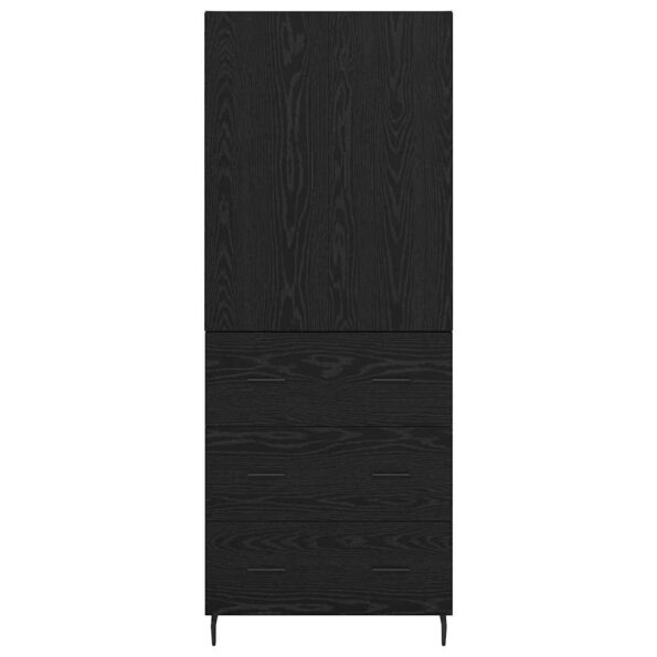 vidaXL Highboard 2 pcs Čierny dub Drevovláknitá doska a sklo – Obrázok 7