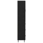 vidaXL Highboard 2 pcs Čierny dub Drevovláknitá doska a sklo – Obrázok 8