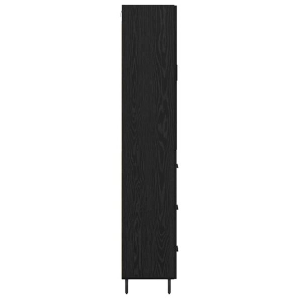 vidaXL Highboard 2 pcs Čierny dub Drevovláknitá doska a sklo – Obrázok 8
