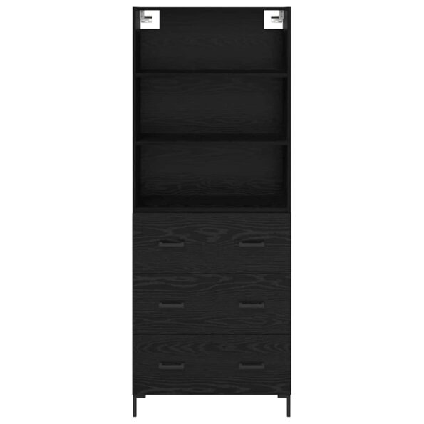 vidaXL Highboard Čierny dub 69,5 x 34 x 180 cm Kompozitné drevo – Obrázok 8