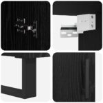 vidaXL Highboard 2 pcs Čierny dub Drevovláknitá doska a sklo – Obrázok 11