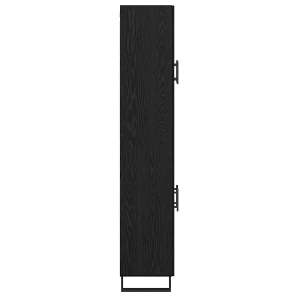 vidaXL Highboard 2 pcs Čierny dub Drevovláknitá doska a sklo – Obrázok 9