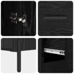 vidaXL Highboard Čierny dub 69,5 x 34 x 180 cm Kompozitné drevo – Obrázok 11