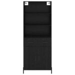 vidaXL Highboard Čierny dub 69,5 x 34 x 180 cm Kompozitné drevo – Obrázok 8