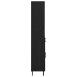 vidaXL Highboard Čierny dub 69,5 x 34 x 180 cm Kompozitné drevo – Obrázok 9