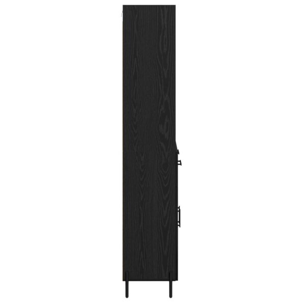 vidaXL Highboard Čierny dub 69,5 x 34 x 180 cm Kompozitné drevo – Obrázok 9
