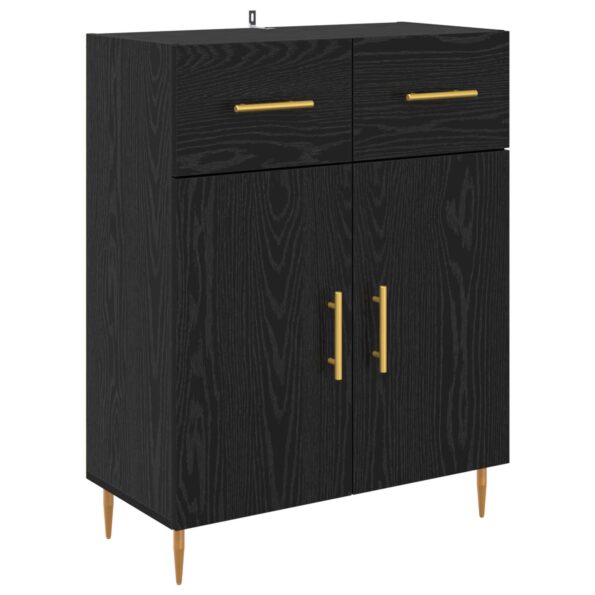 vidaXL Highboard Čierny dub 69,5 x 34 x 180 cm Kompozitné drevo – Obrázok 6