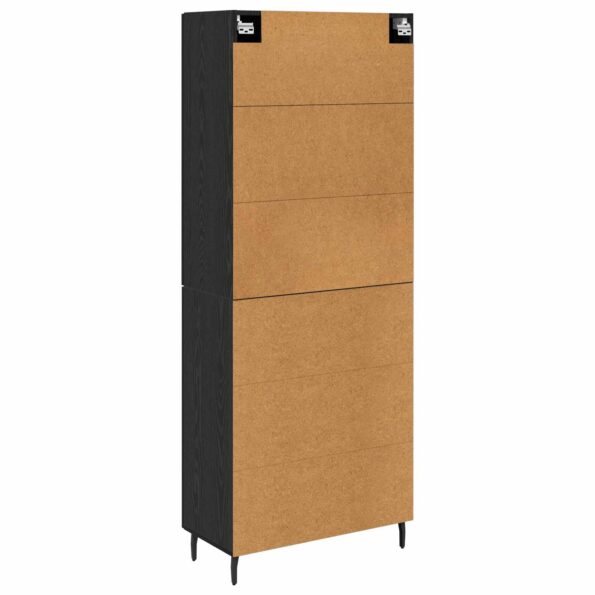 vidaXL Highboard 2 pcs Čierny dub Drevovláknitá doska a sklo – Obrázok 10